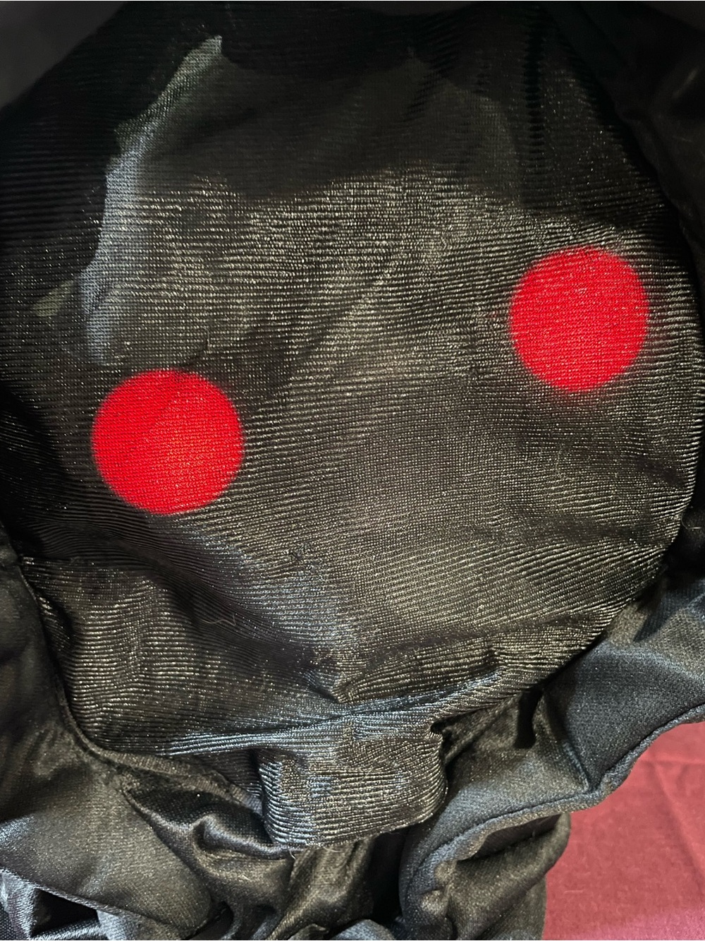 Grim Reaper Halloween costume with glowing red eyes. Adult OS